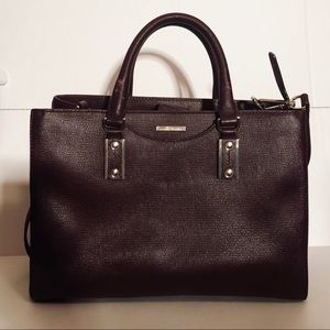 Dark Burgundy Leather Tote